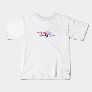mango sticky rice - Thai blue and red - Flag color - with sketch Kids T-Shirt